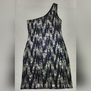 Charlotte Russe black and silver party dress